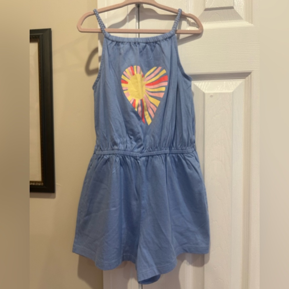 Rumi & Ryder Blue Romper with Sun Heart Design ☀️❤️